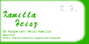 kamilla heisz business card